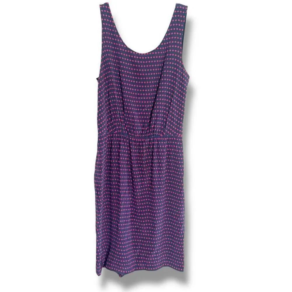 Marc by Marc Jacobs Navy Red PolkaโDot Silk Shift Mini Dress Womenโs Size 2